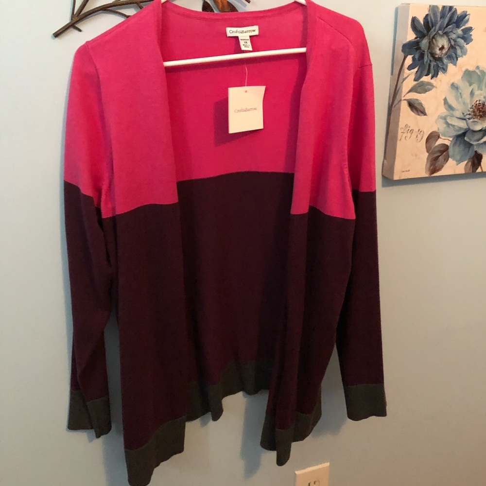 🔴Croft and Barrow button down cardigan size 1X